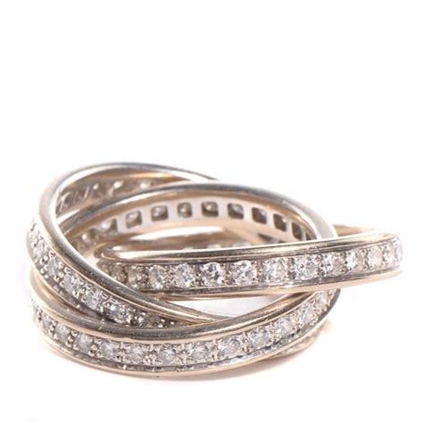 cartier white diamond ring|cartier rolling ring with diamonds.